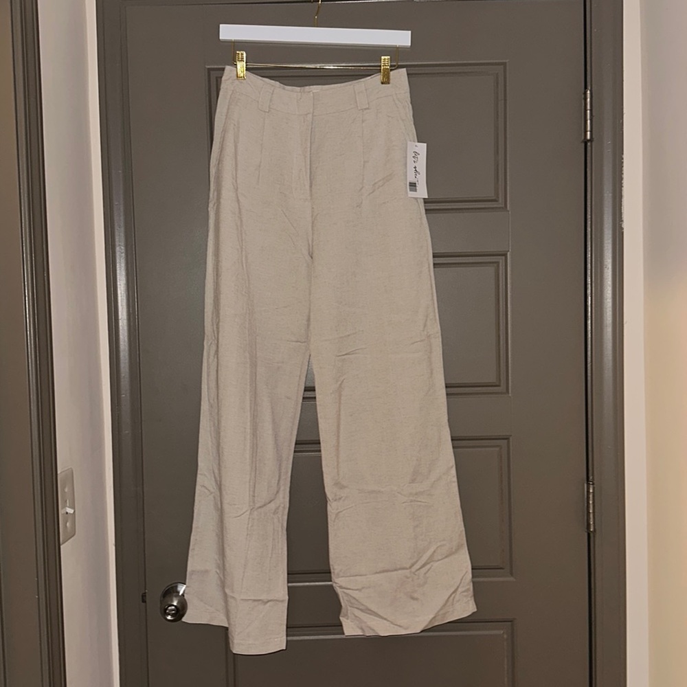 12th Tribe Khaki Linen Trousers